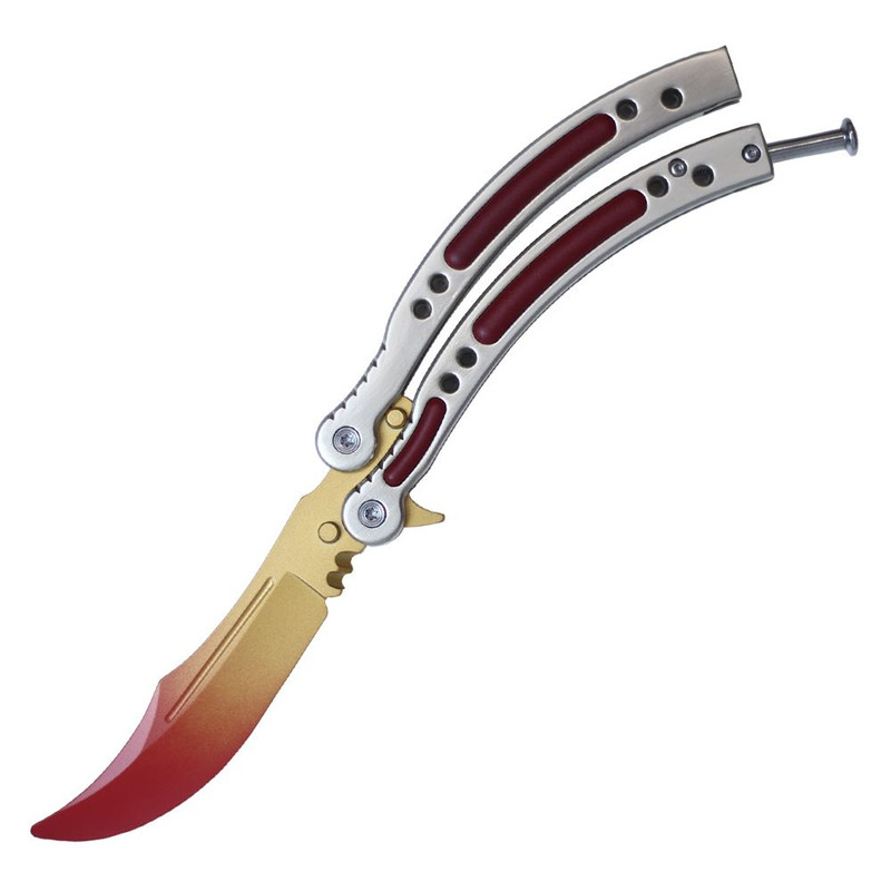 9 1/2" butterfly balisong training knife (fade) .