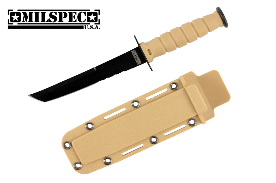 Marine Desert Combat Knife Replica Letter Opener Serrated with Sheath