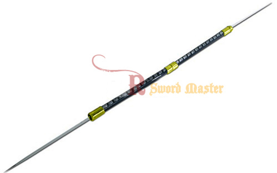 2 in 1 Gold Double Bladed Ninja Sword Staff Spear