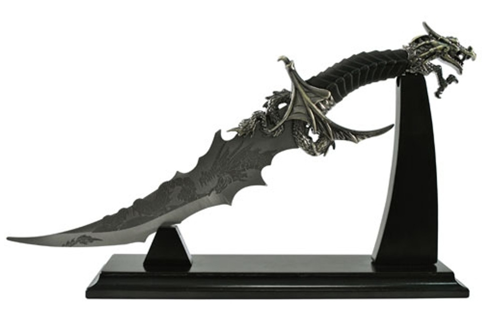 Fantasy Tianlong Dragon Hunting Knife with Display Stand