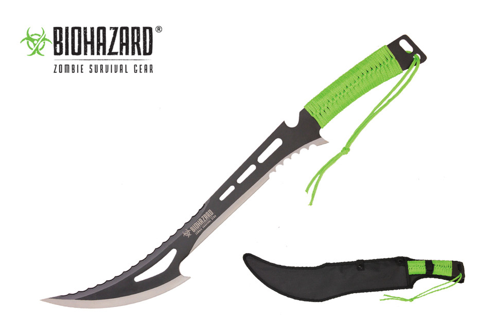 23" Biohazard Zombie Machete