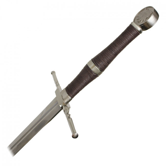 46" Two-Handed Sword With Sheath and Leather Shoulder Strap