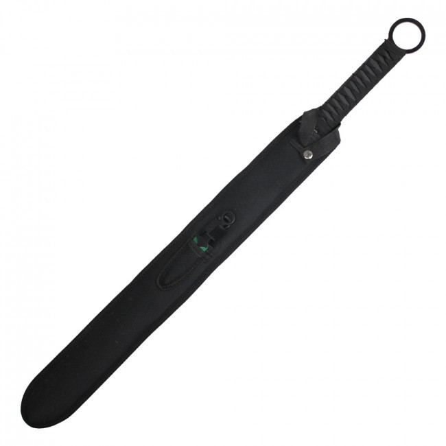 27" Technicolor Ninja Sword w/ Throwing Knives Set - Green