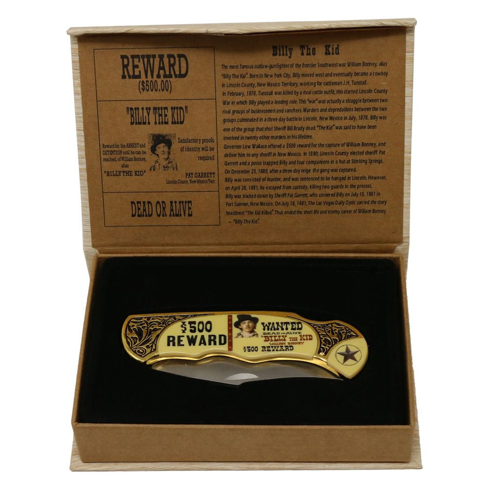 BILLY THE KID MEMORABILIA KNIFE - YC302WB