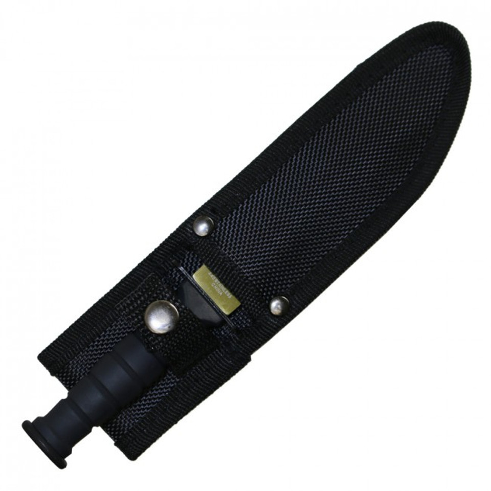 7" Fighting Gold Hunting Tactical Knife Leather Handle with Sheath