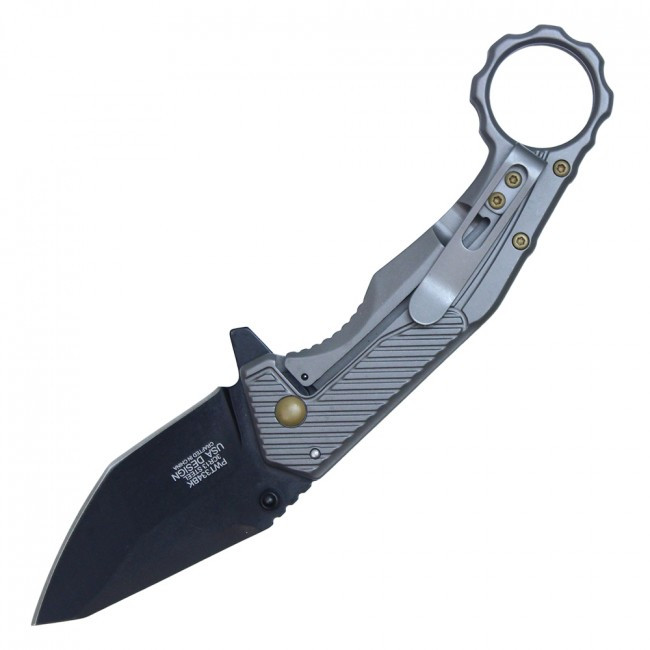 7 1/4” ASSISTED OPEN POCKET KNIFE - BLACK