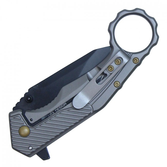 7 1/4” ASSISTED OPEN POCKET KNIFE - BLACK