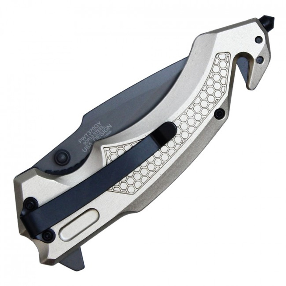 8 1/4” ASSISTED OPEN POCKET KNIFE - GREY