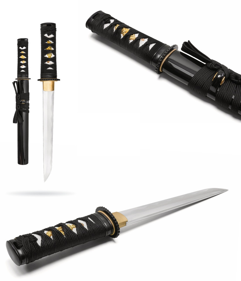 14.75" Black Straight Tanto Blade
