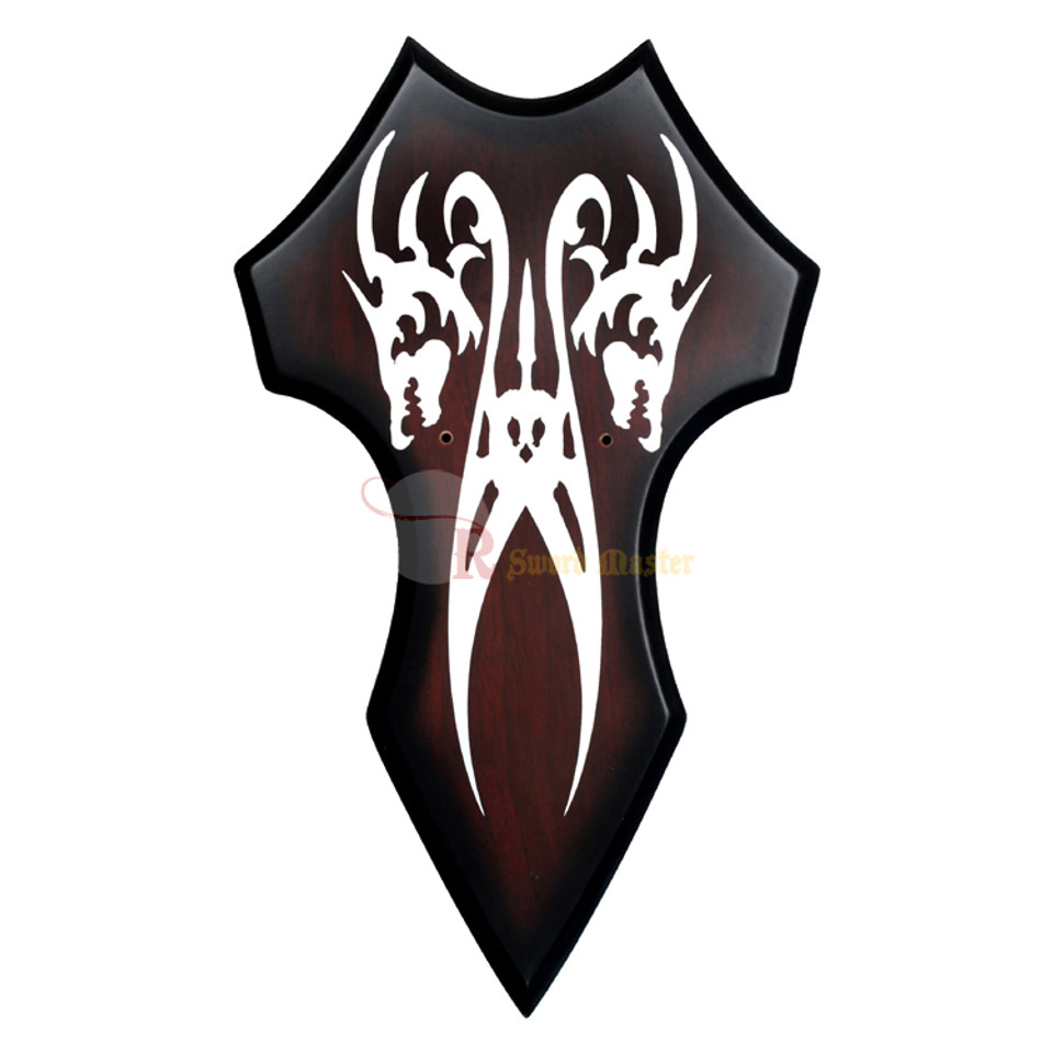 Fantasy Sword with Double Dragon Daggers and Display Plaque