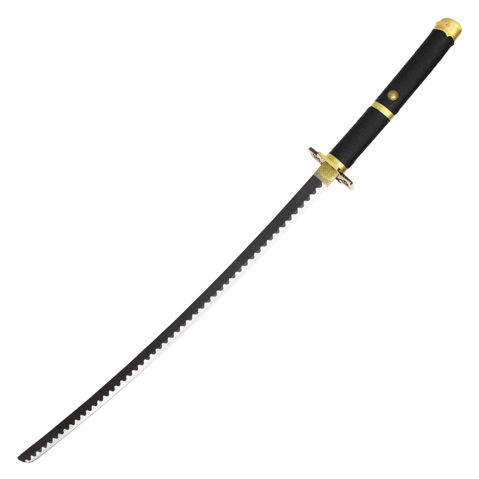 38" Replica Anime Black Katana w/ Metal Scabbard