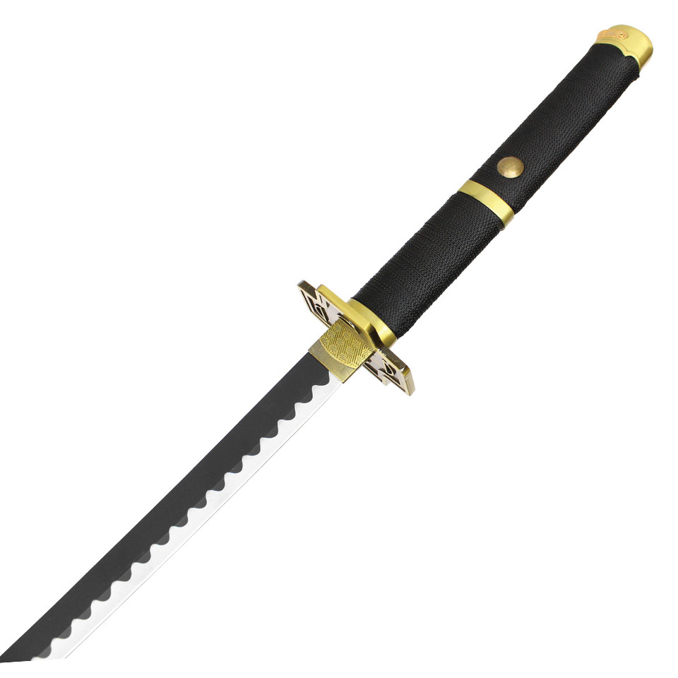 38" Replica Anime Black Katana w/ Metal Scabbard