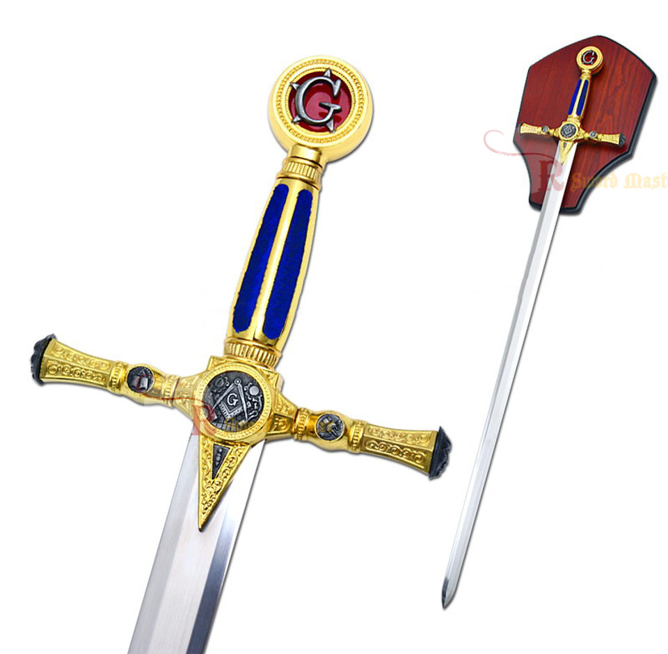 Masonic Ceremonial Sword Templar Knight Freemasonry Blue