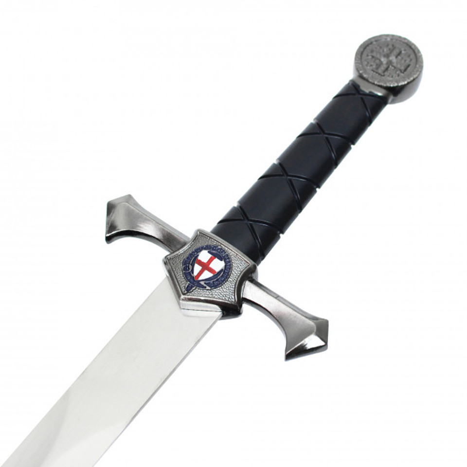 15.75" Crusader Knight Silver Dagger