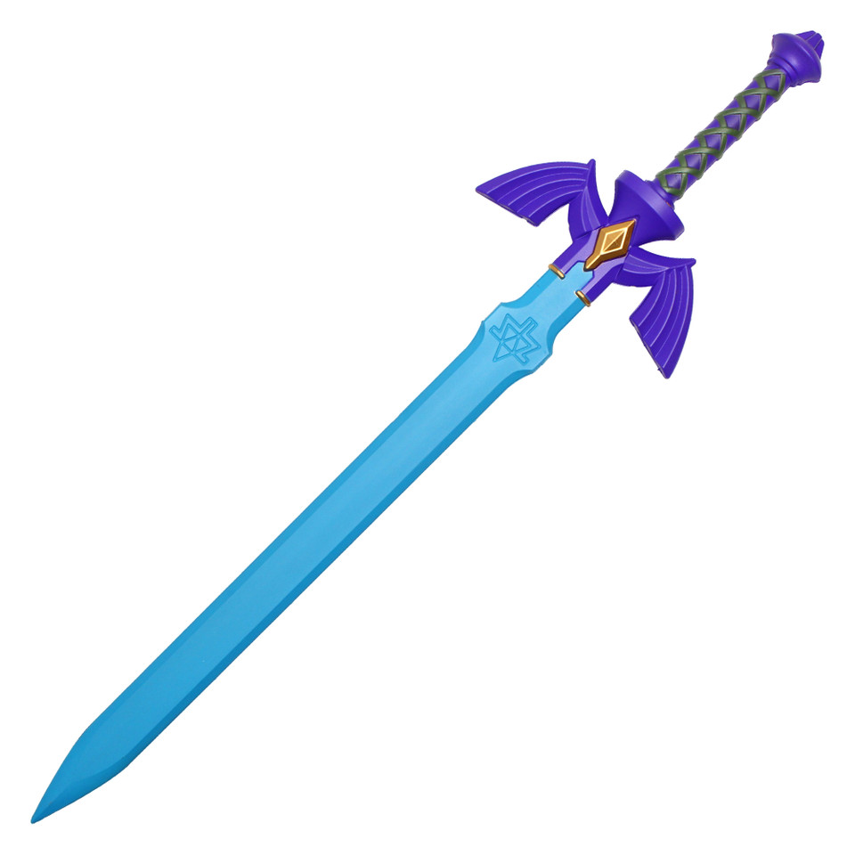 31.5" Replica Game Foam v2 Blue Hero Sword w/ Scabbard