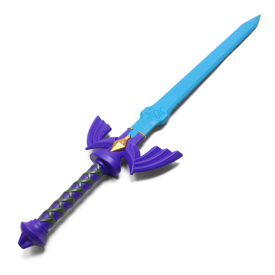 31.5" Replica Game Foam v2 Blue Hero Sword w/ Scabbard