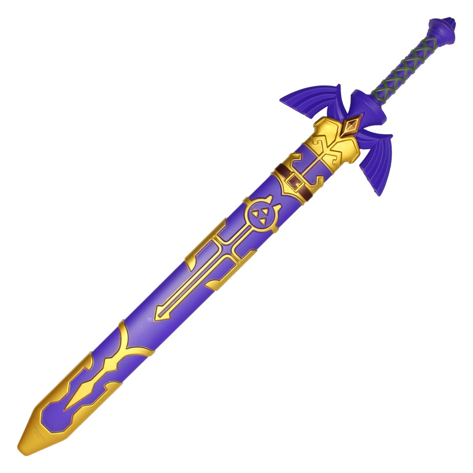 31.5" Replica Game Foam v2 Blue Hero Sword w/ Scabbard