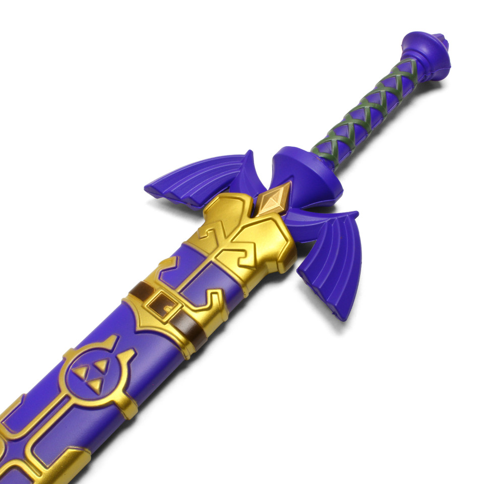 31.5" Replica Game Foam v2 Blue Hero Sword w/ Scabbard