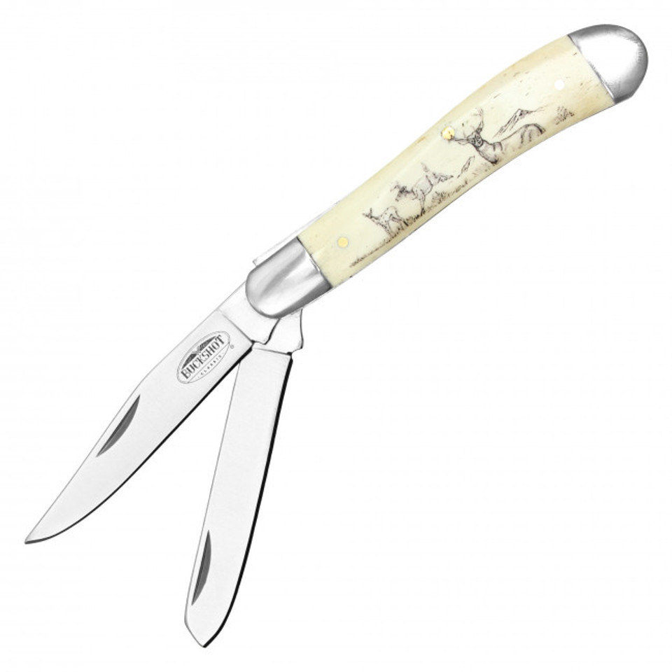 2-Blade Trapper Knife - Deer