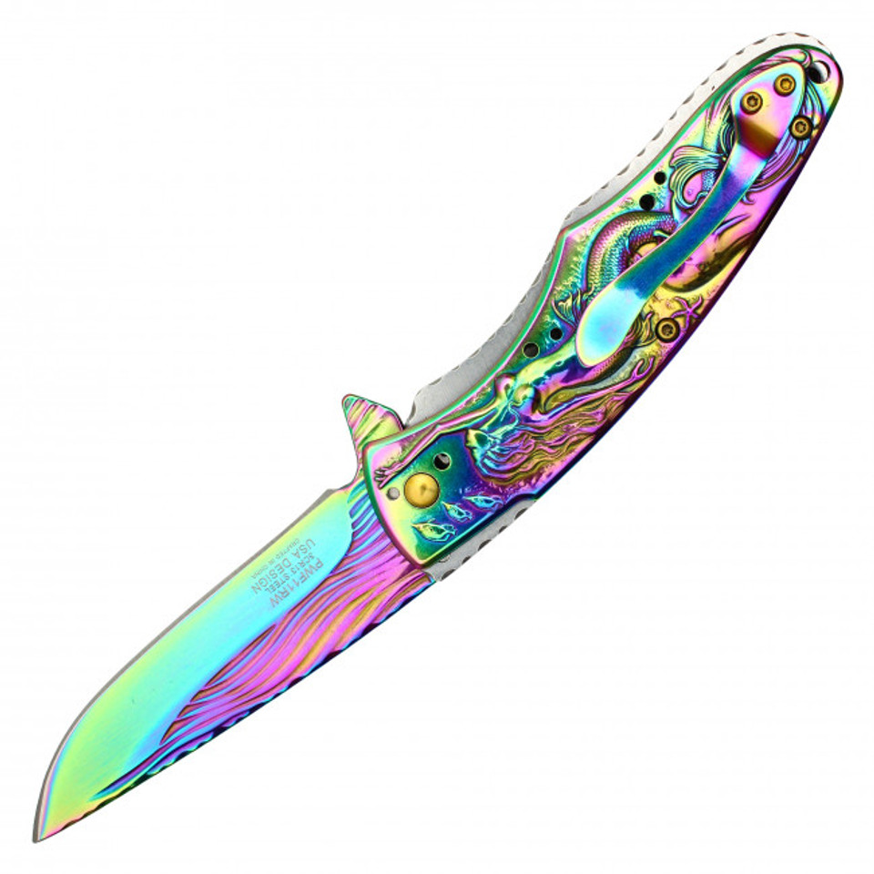 Rainbow Mermaid Pocket Knife