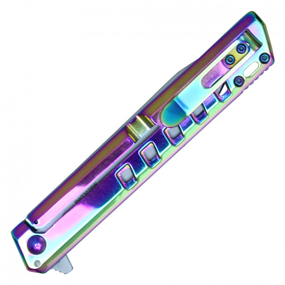9 1/8" Assisted Open Pocket Knife - Rainbow