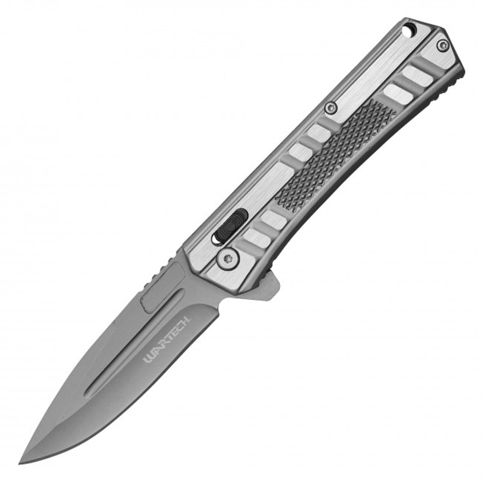 7.75" Silver Locking Pocket Knife