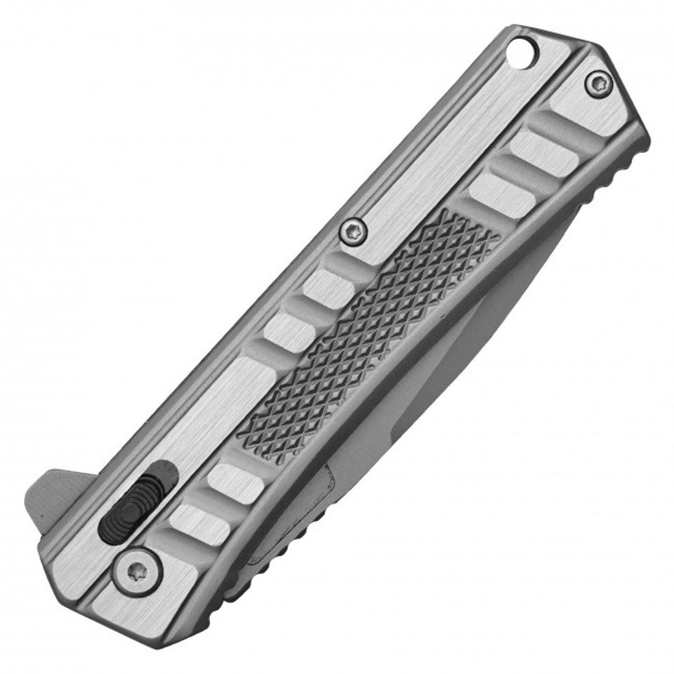 7.75" Silver Locking Pocket Knife