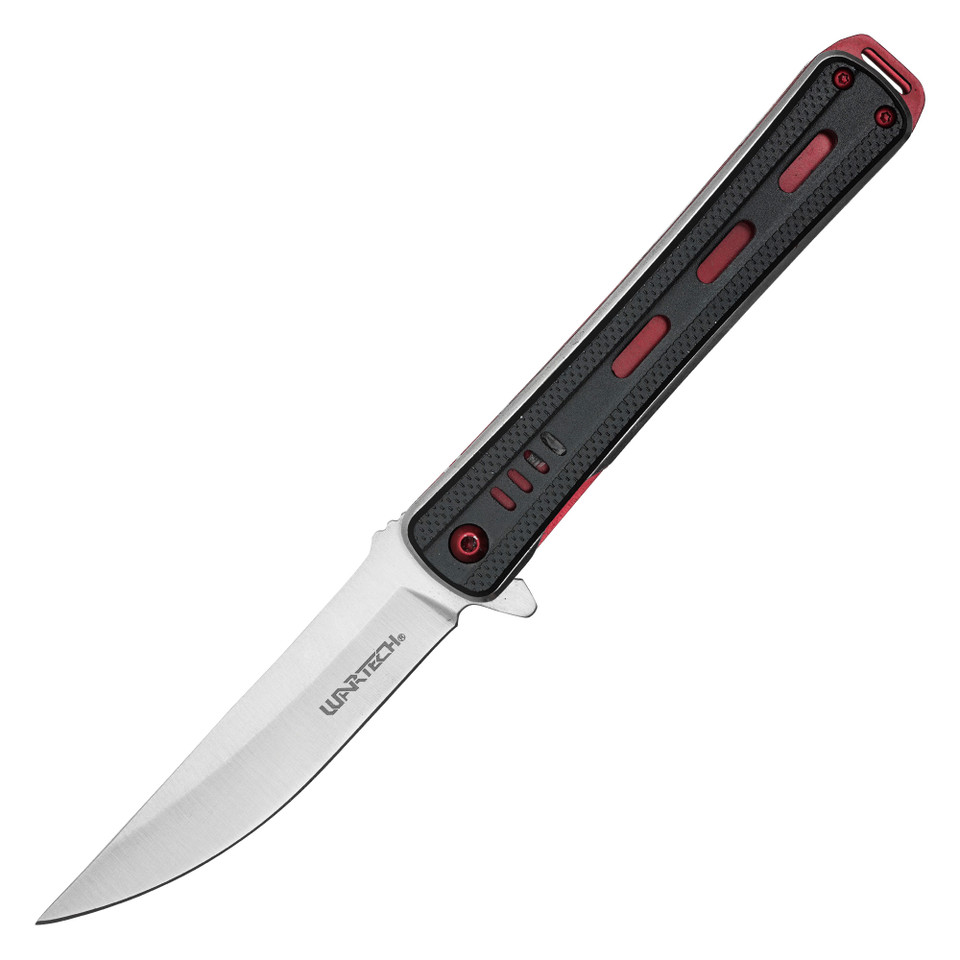 8.75" Black & Red Pocket Knife