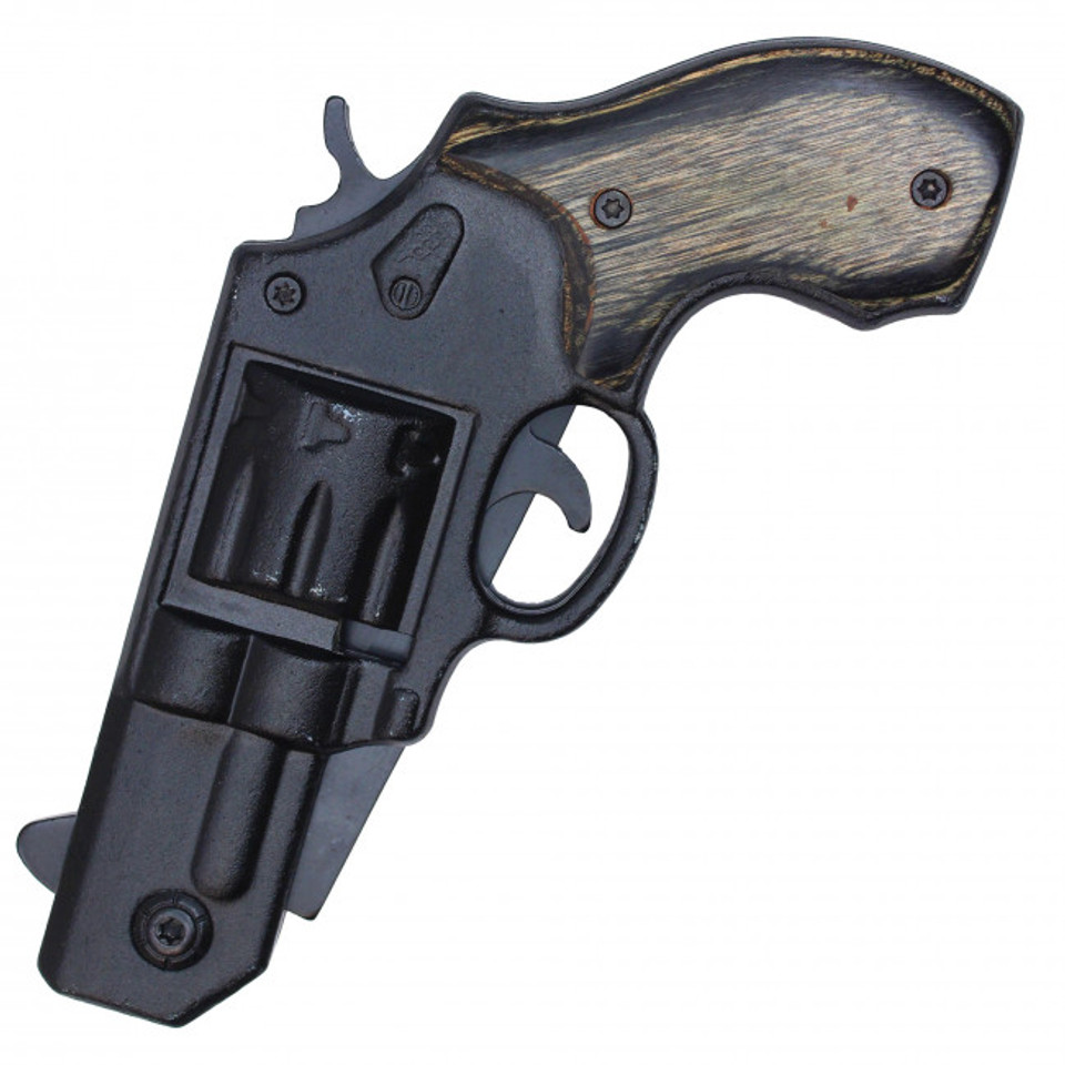 8" Black Revolver Pocket Knife