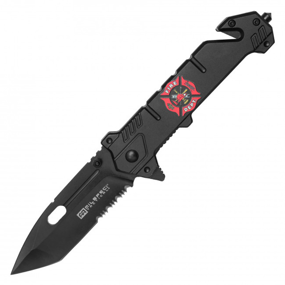 8" Milspec Tactical Fire Dept Knife / EDC