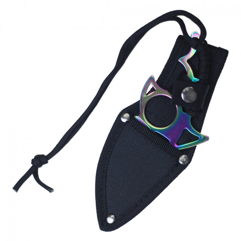 6” Fixed Blade Shark Hunting Knife - Rainbow