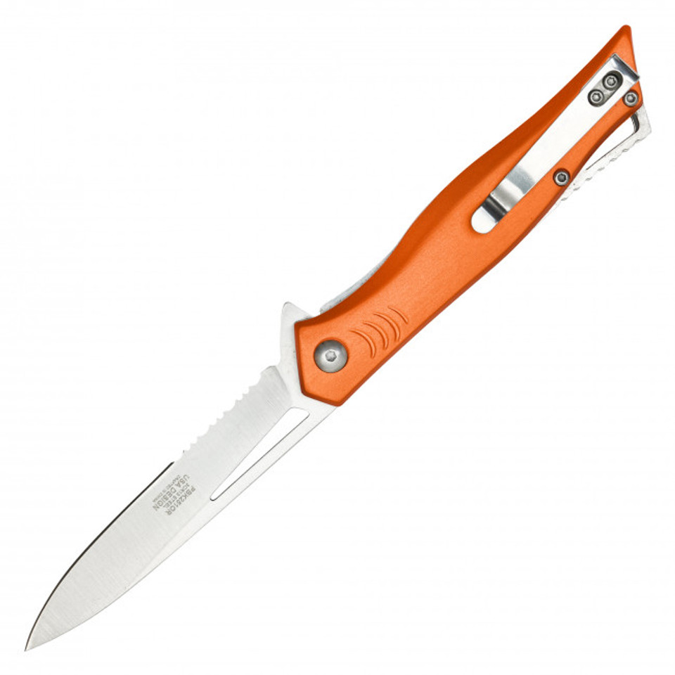 8” Buckshot Orange Gills Pocket Knife