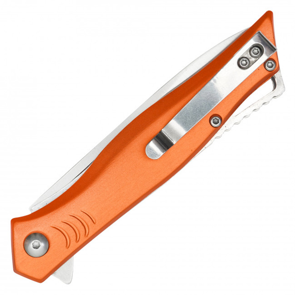 8” Buckshot Orange Gills Pocket Knife