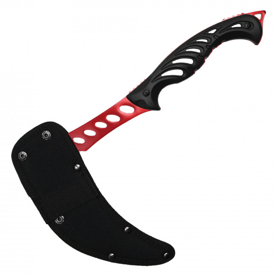 11" RED FIXED BLADE AXE
