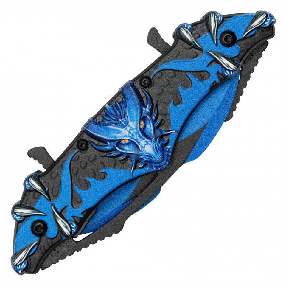 11" Blue Dragon Pocket Knife