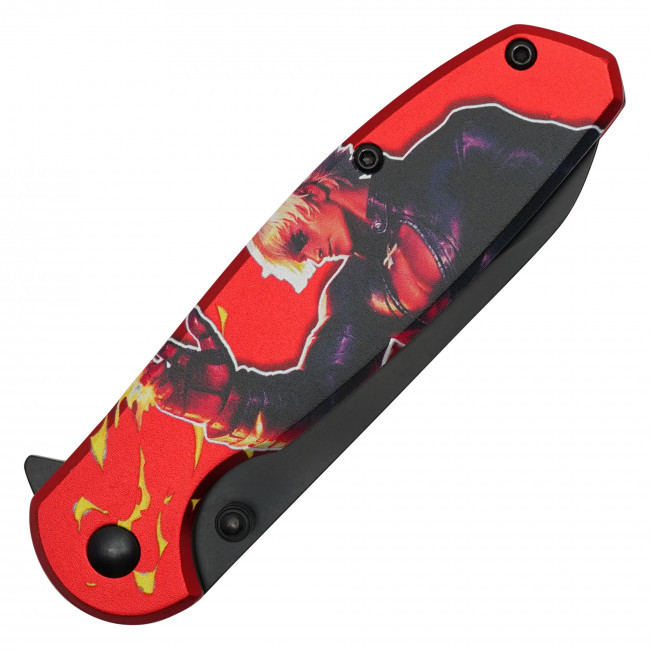 7.5" Flame Warrior Pocket Knife