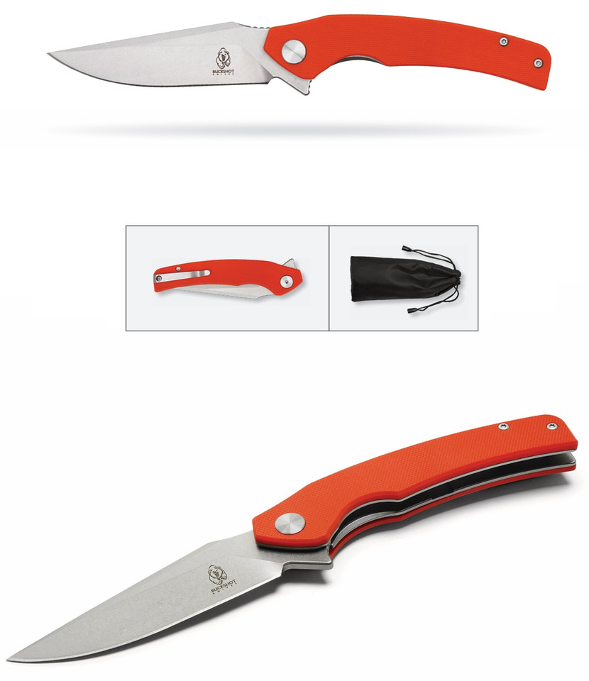 7.75" Orange D2 Pocket Knife 7.75" Orange D2 Pocket Knife