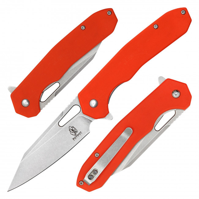 8.25" Orange D2 Pocket Knife
