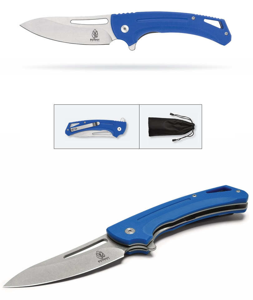 8.25" D2 Pocket Knife Blue
