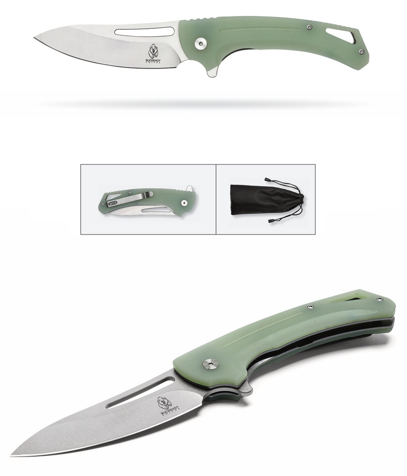 8.25" D2 Pocket Knife Jade