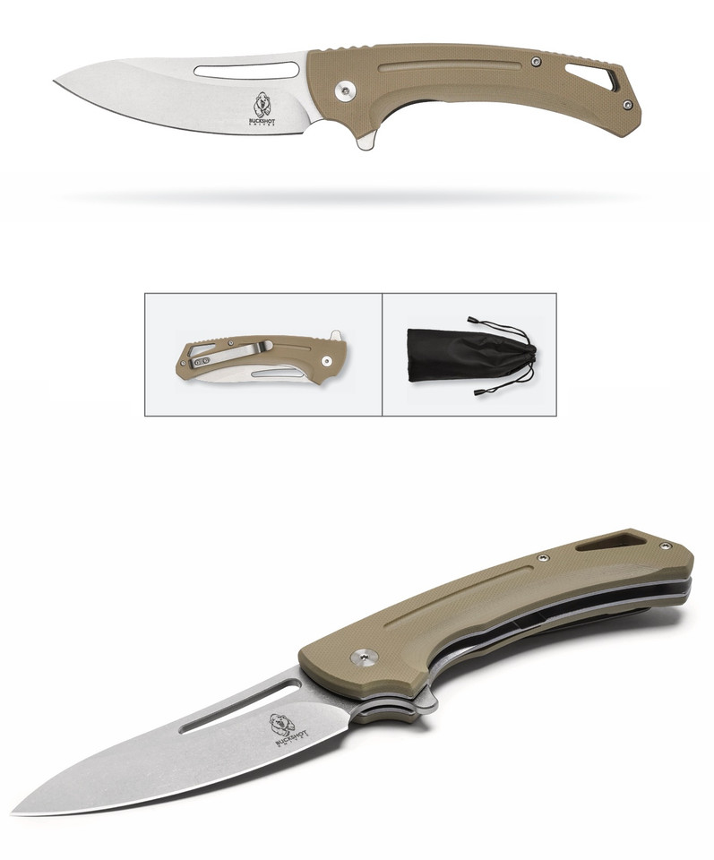 8.25" D2 Pocket Knife Desert