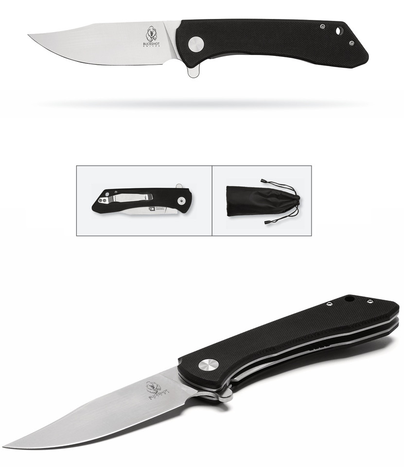 8.5" D2 Pocket Knife Black