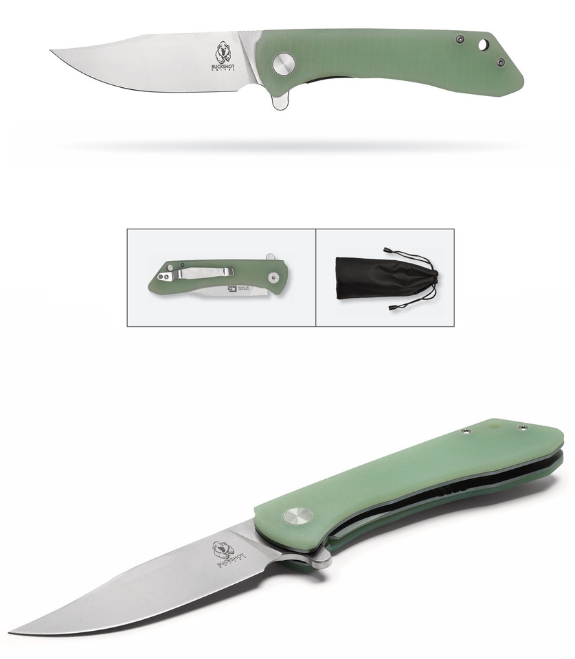 8.5" D2 Pocket Knife Jade