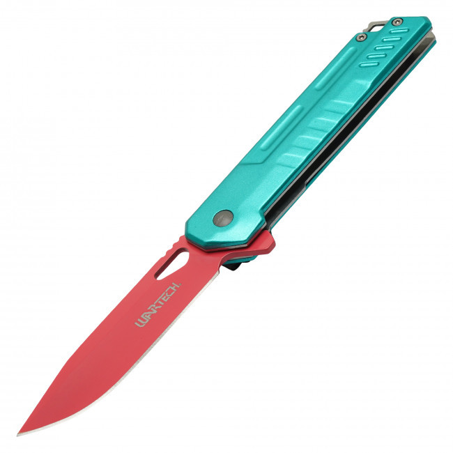 7.75" Red & Cyan Pocket Knife