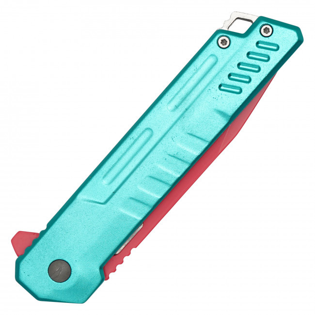 7.75" Red & Cyan Pocket Knife