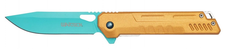 7.75" Blue & Gold Pocket Knife