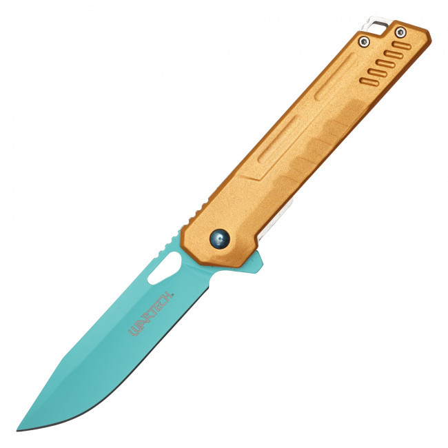 7.75" Blue & Gold Pocket Knife