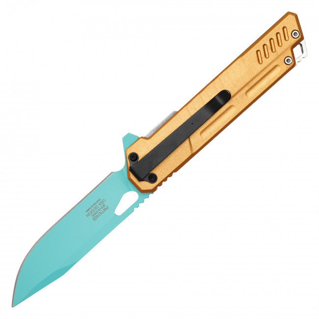7.75" Blue & Gold Pocket Knife