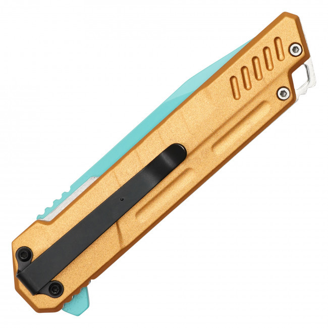 7.75" Blue & Gold Pocket Knife