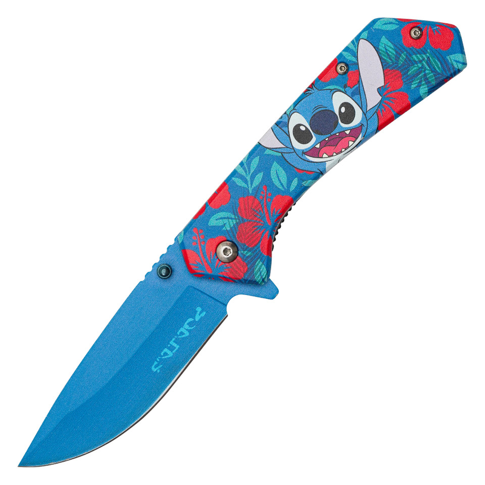 7.75" Blue Alien Pocket Knife